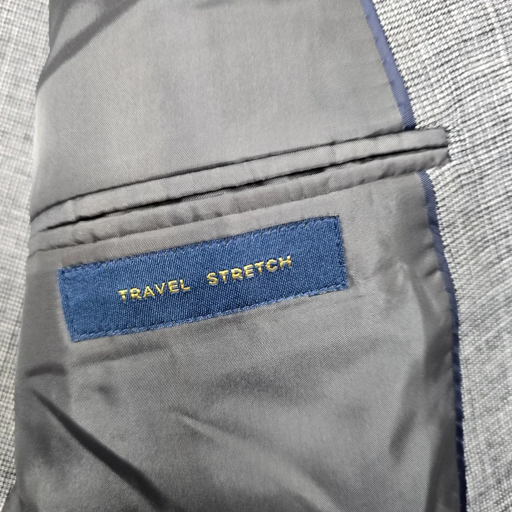 Stafford‎ Blazer Mens 52R 52 Gray Micro Pattern Travel Stretch Sport Coat